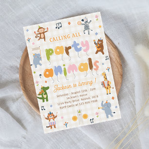 Invitation Fête d'anniversaire safari pour tous les fêtards