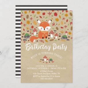 Invitation Fête d'anniversaire Sandy Woodland