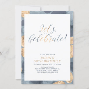 Invitation Fête d'anniversaire simple moderne pour adulte
