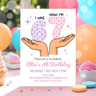 Invitation Fête d'anniversaire Six Sept ans
