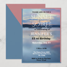 Fête d'anniversaire Soirée de coucher de soleil