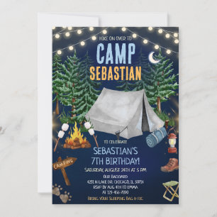 Invitation Fête d'anniversaire sous la tente