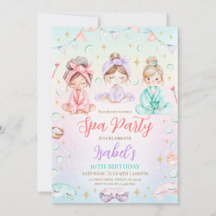 Invitation Fête d'anniversaire spa