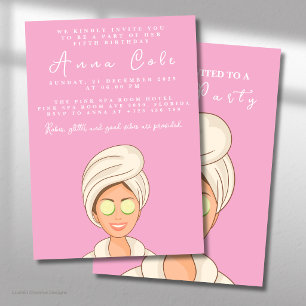Invitation Fête d'anniversaire Spa pour Enfants