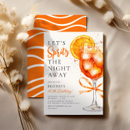 Invitation Fête d'anniversaire Spritz la soirée