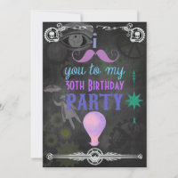 Fête d'anniversaire Steampunk tableau noir
