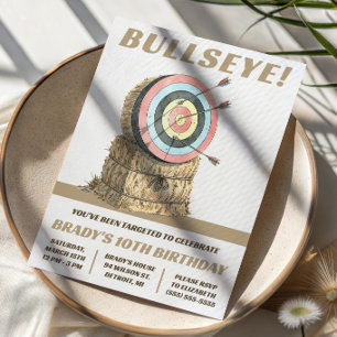 Invitation Fête d'anniversaire sur le thème de la cible de ti