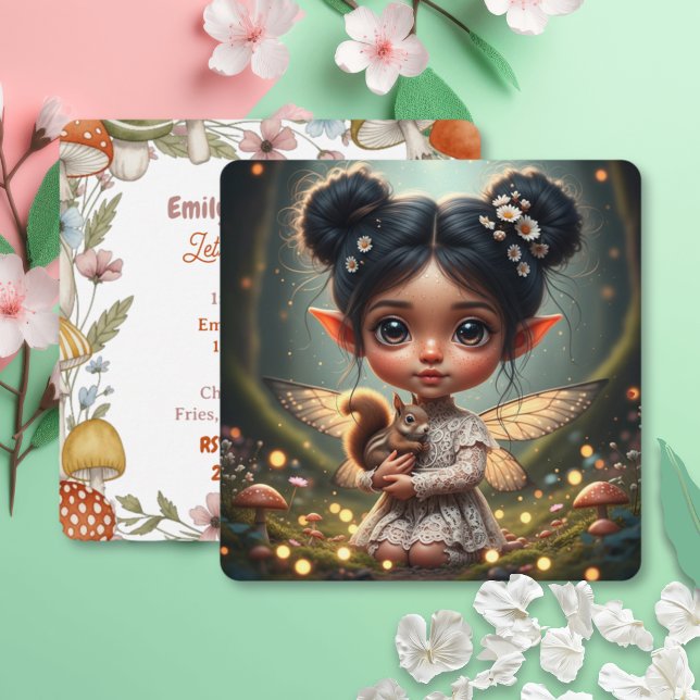 Invitation Fête d'anniversaire sur le thème de la douce fille (Créateur téléchargé)