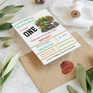 Invitation Fête d'anniversaire sur le thème de la grenouille 