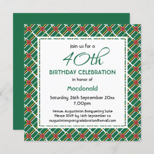 Invitation Fête d'anniversaire sur mesure DOMINICA FLAG