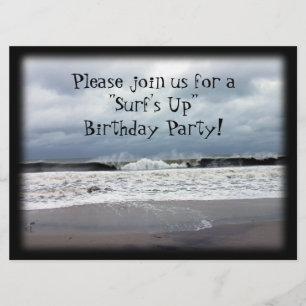 Invitation Fête d'anniversaire "Surf  Up"