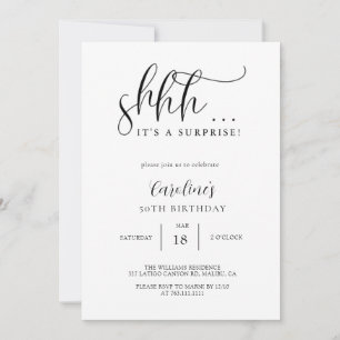 Invitation Fête d'anniversaire surprise