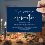 Invitation Fête d'anniversaire surprise<br><div class="desc">C'est une fête de fête d'anniversaire surprise Invitation card. Planifiez la fête d'anniversaire pour votre famille bien-aimée ? Invitation les invités avec cette carte d'invitation parfaite.</div>