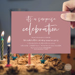 Invitation Fête d'anniversaire surprise<br><div class="desc">C'est une fête de fête d'anniversaire surprise Invitation card. Planifiez la fête d'anniversaire pour votre famille bien-aimée ? Invitation les invités avec cette carte d'invitation parfaite.</div>