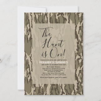 Invitation Fête d'anniversaire surprise Camo Bottom Lands