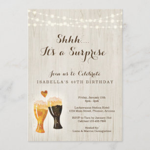 Invitation Fête d'anniversaire surprise de la brasserie Bièr