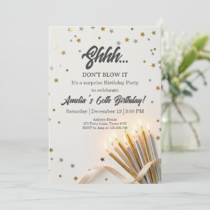 Invitation Fête d'anniversaire surprise 'Don't Blow It' paill