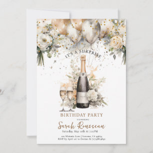 Invitation Fête d'anniversaire surprise élégante