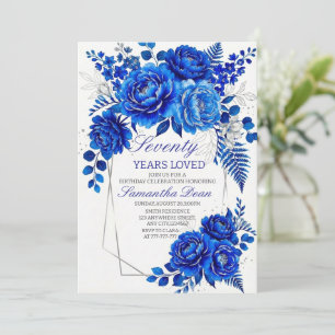 Invitation Fête d'anniversaire surprise florale Bourgogne 70