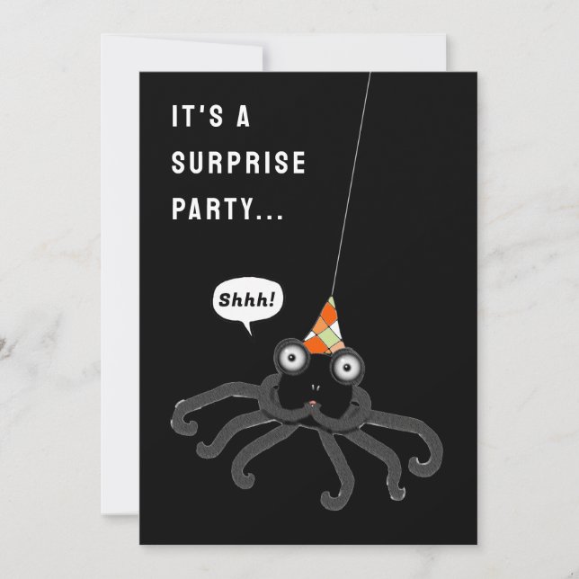 Invitation Fête d'anniversaire surprise Halloween (Devant)