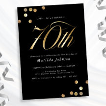 Fête d'anniversaire surprise minimaliste noir et o