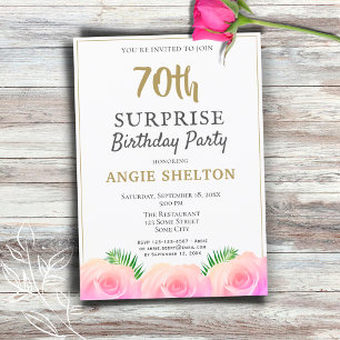 Invitation Fête d'anniversaire surprise pour 70 ans avec des 