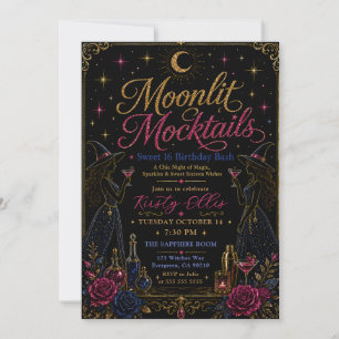 Invitation Fête d'anniversaire Sweet 16 aux Mocktails au clai