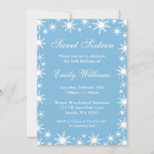 Invitation Fête d'anniversaire Sweet 16 Pays des merveilles h