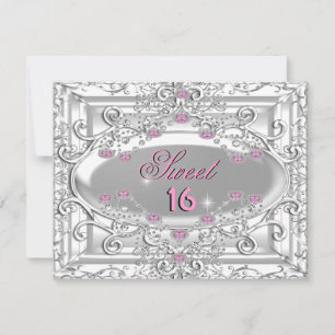 Invitation Fête d'anniversaire Sweet 16 Seize 16ème Anniversa
