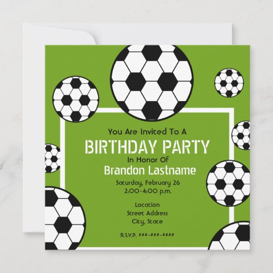 Invitation Fete D Anniversaire Terrain De Football Et Zazzle Fr