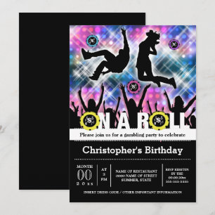Invitation Fête d'anniversaire thème disco 70's 80's 90's