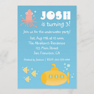 Invitations Faire Part Animal Marin Zazzle Fr