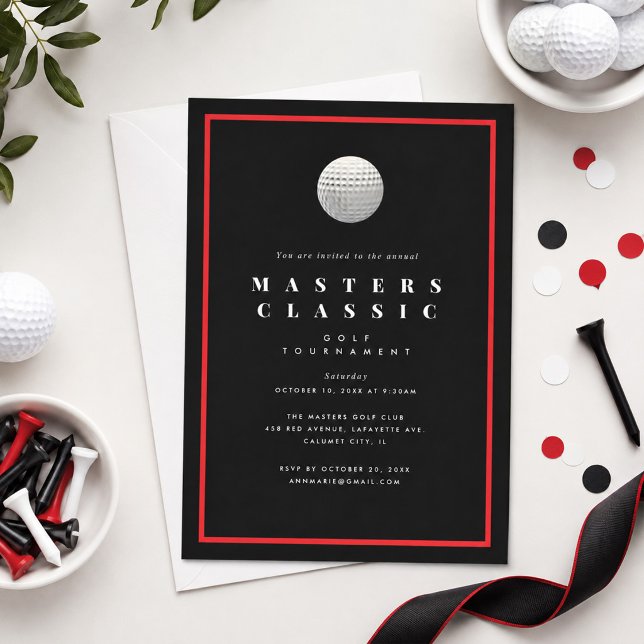 Invitation Fête d'anniversaire tournoi de golf (Créateur téléchargé)