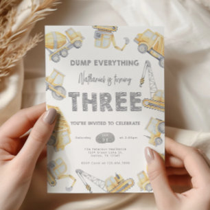 Invitation Fête d'anniversaire TROIS 3 ans