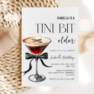 Invitation Fête d'anniversaire un peu plus âgée Tini Espresso