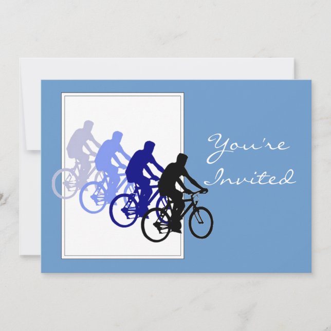 Invitation Fête d'anniversaire, vélo, vélo, vélo, vélo (Devant)