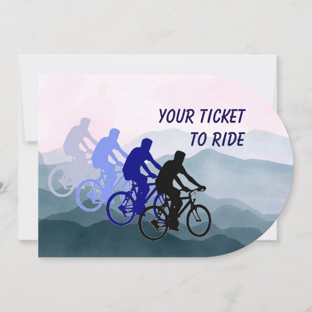 Invitation Fête d'anniversaire, vélo, vélo, vélo, vélo (Devant)