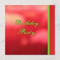 Fête d'anniversaire verte rouge