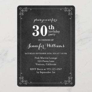 Invitation Fête d'anniversaire vintage de tableau de cadre de