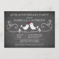 Fête d'anniversaire vintage d'inséparables de