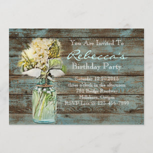 Invitation fête d'anniversaire vintage florale élégante de