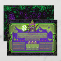 Fête d'anniversaire VIP Halloween verte et violett