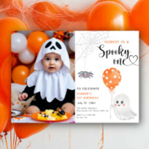 Fête d'anniversaire Watercolor Spooky One 1 an