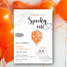 Fête d'anniversaire Watercolor Spooky One 1 an
