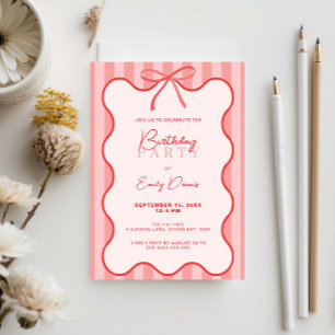 Invitation Fête d'anniversaire Whimsical Retro