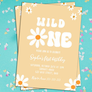 Invitation Fête d'anniversaire Wild One Boho 1er anniversaire