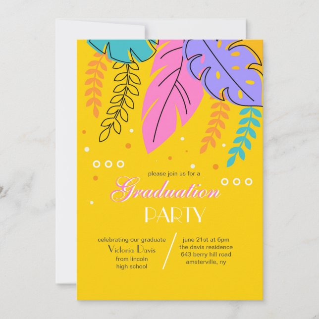 Invitation Fête dans le jardin (Devant)