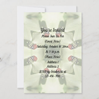 Invitation Fête d'art de coccinelles dans la nature