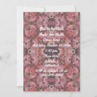 Invitation Fête d'art floral aux marguerites roses