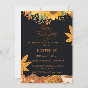 Invitation "Fête d'automne : célébrez Thanksgiving avec nous"